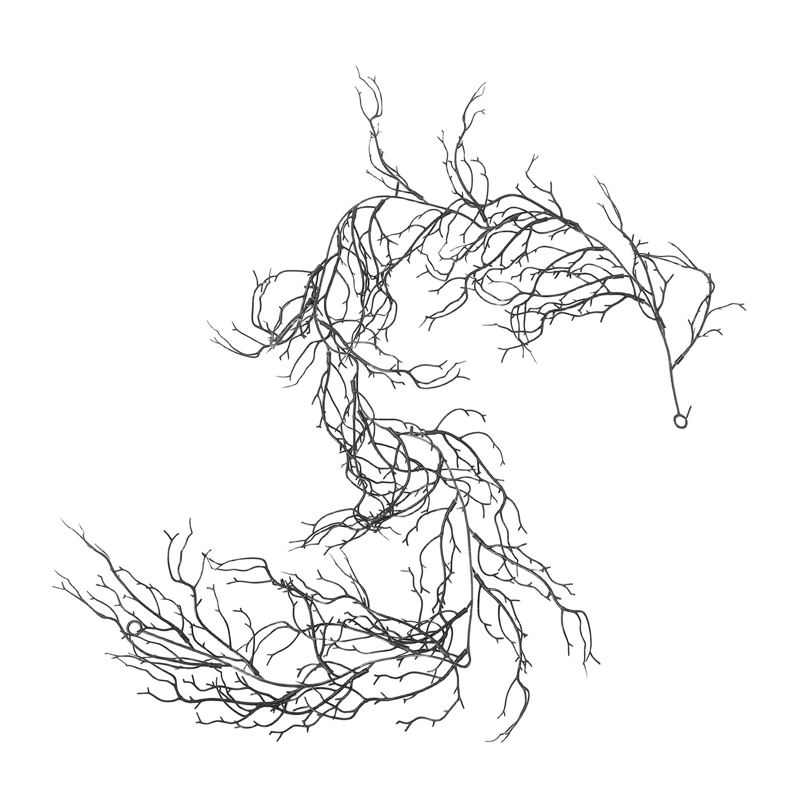 Branch Curly Willow - Flexible schwarze, lockige Weidenzweige aus Kunststoff,