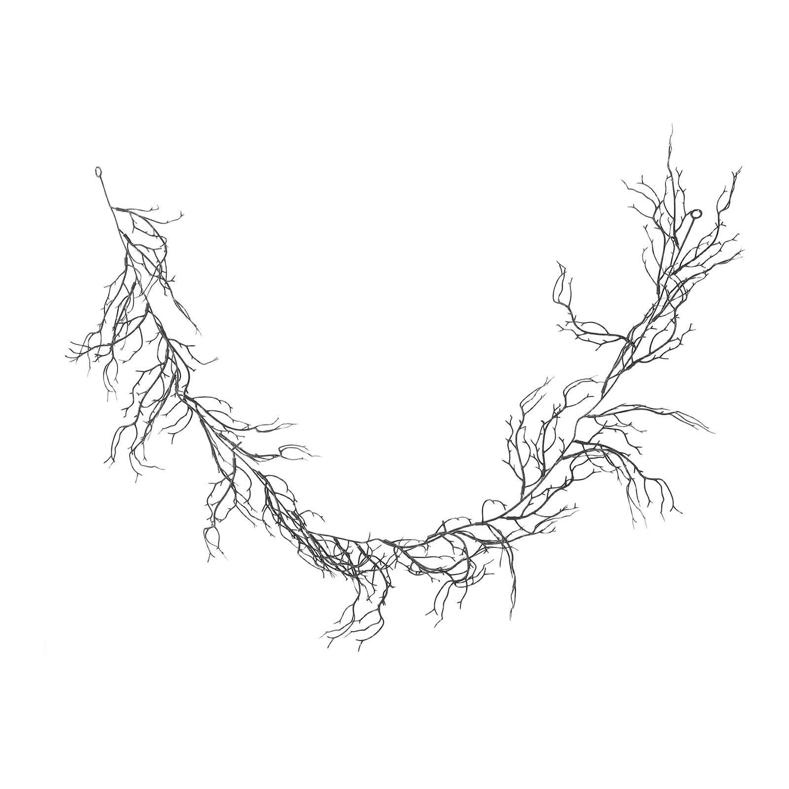 Branch Curly Willow - Schwarze Dekorative Ranken Realistische Plastik-Halloween-Zweig-Girlande Lockige