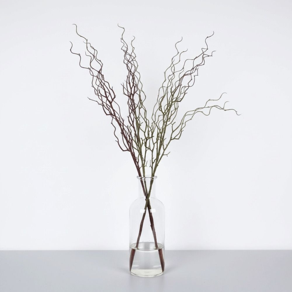 Branch Curly Willow - 120cm Länge Künstlicher Weidenzweig 4-Gabel Weiche