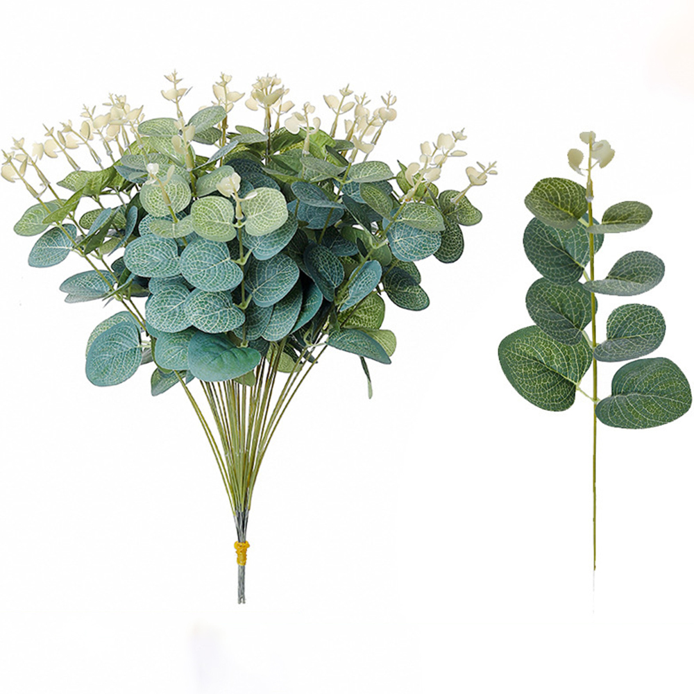 Florist Supply Vases - 20PCS Gefälschte Pflanzen Seide Eukalyptus Blatt