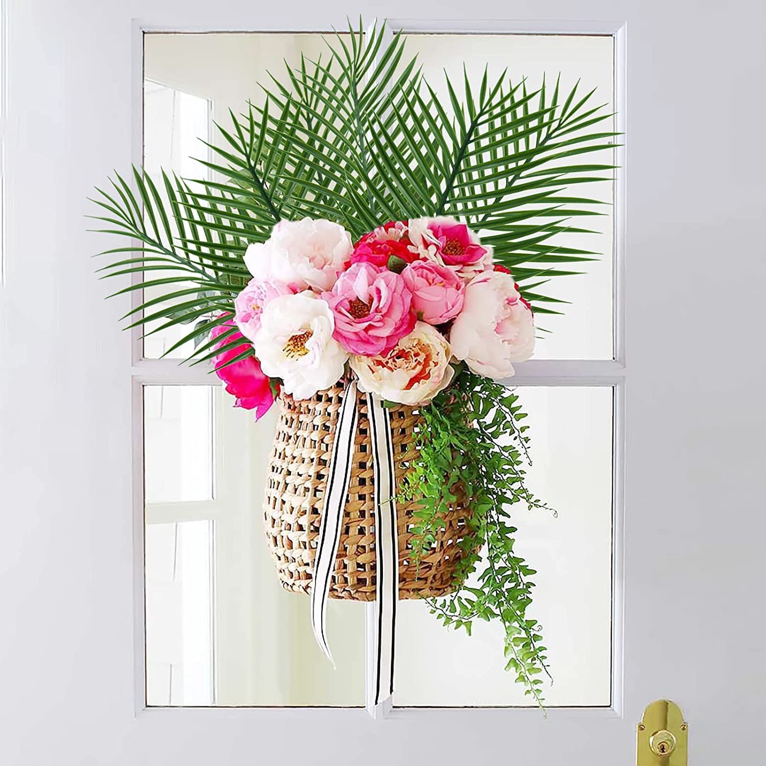 5 stücke goldene künstliche Pa – Florist Supply Vases Bewertung und Preis