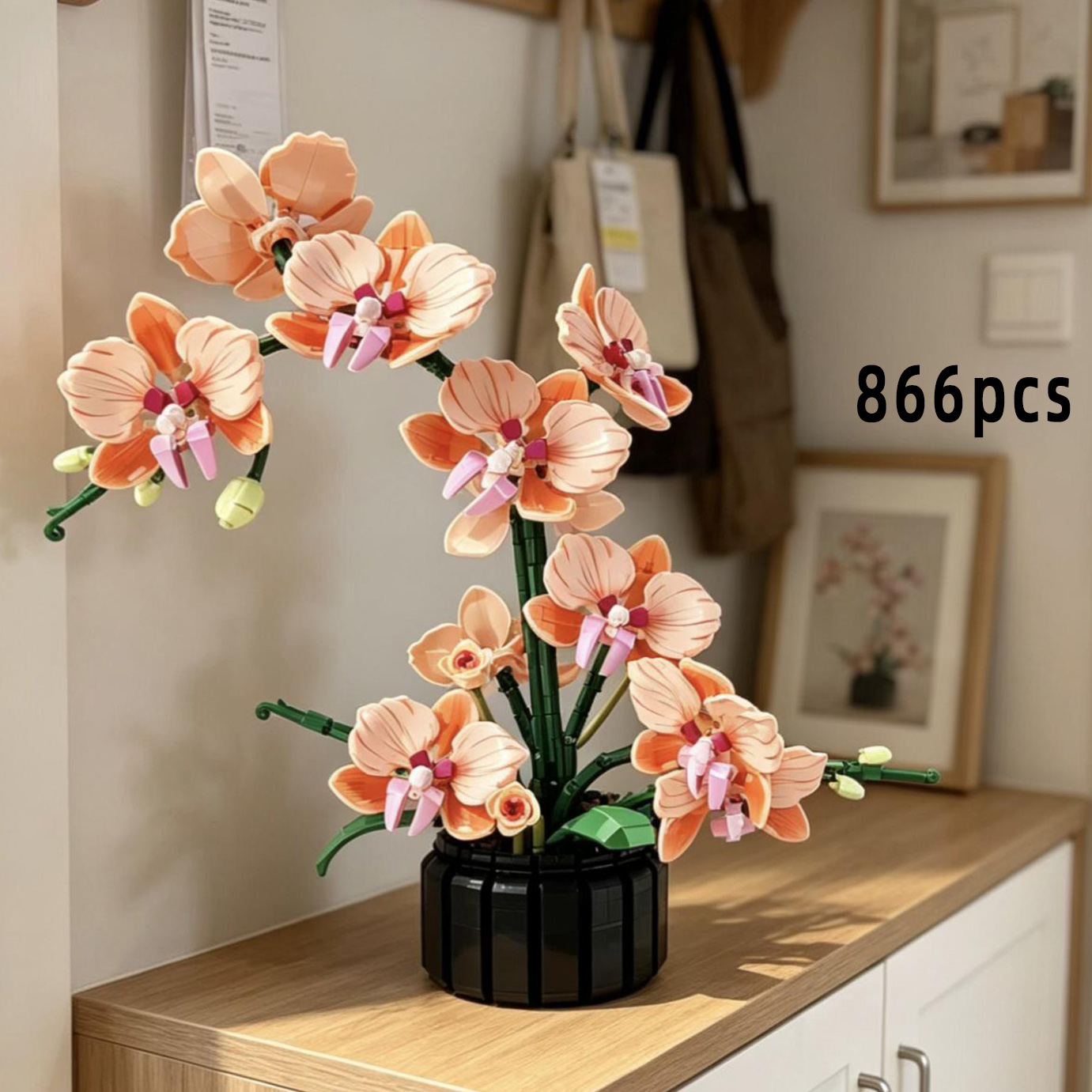 Orangefarbener Phalaenopsis-Or – Florist Supply Vases Bewertung und Preis
