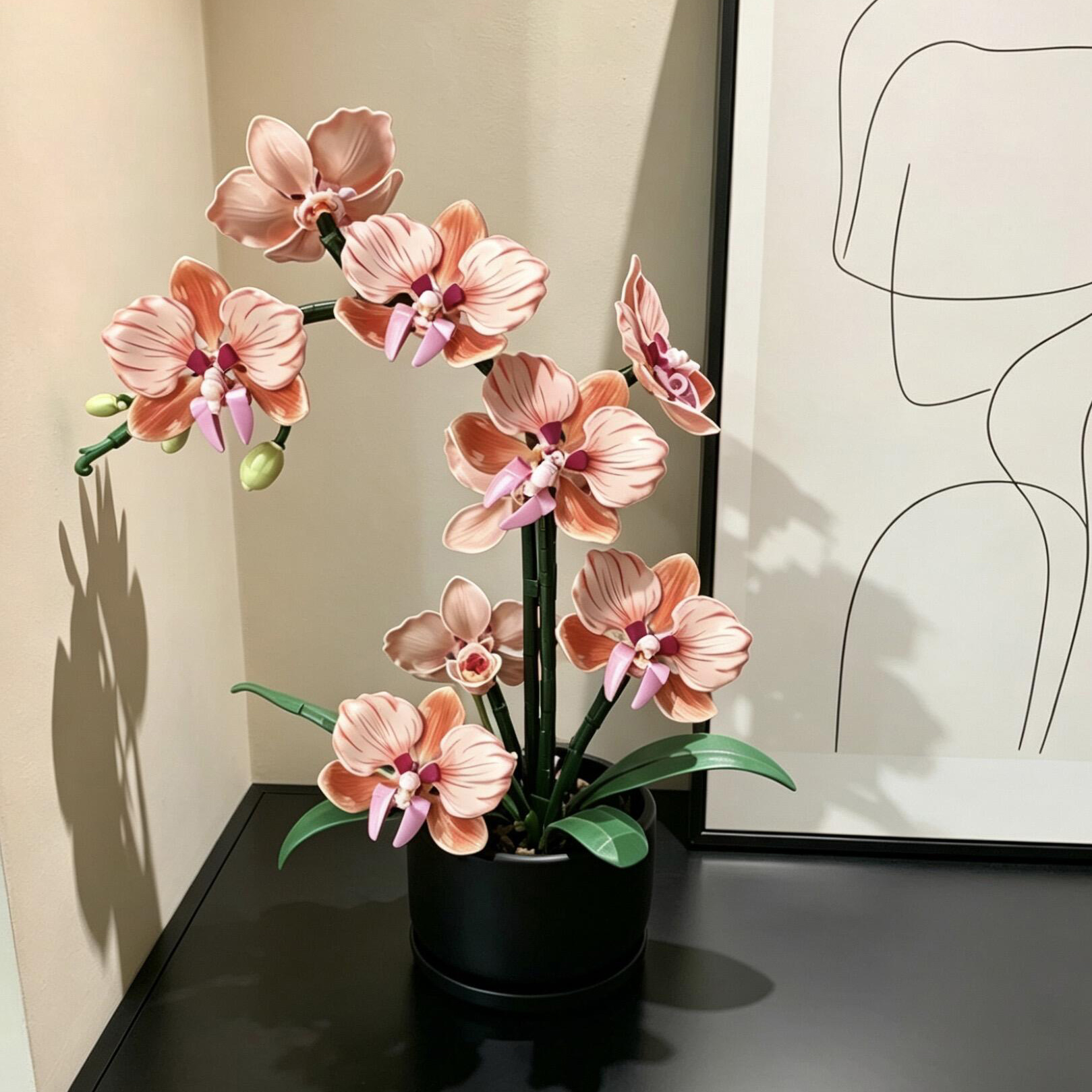 Orangefarbener Phalaenopsis-Or – Florist Supply Vases Bewertung und Preis
