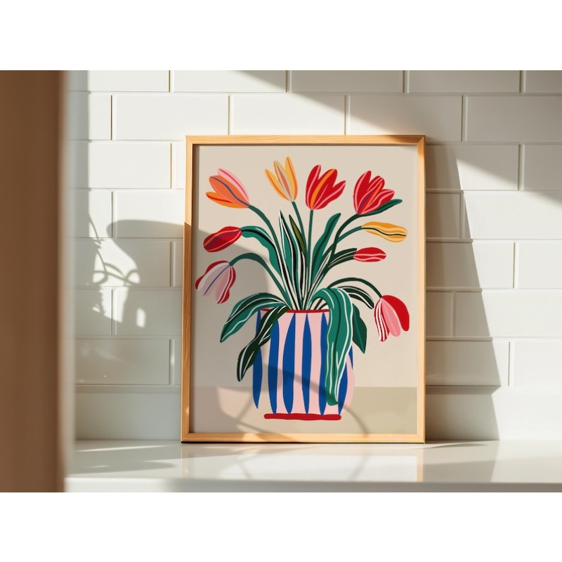 2 Stück Tulpenblumen-Leinwand- – Florist Supply Vases Bewertung und Preis