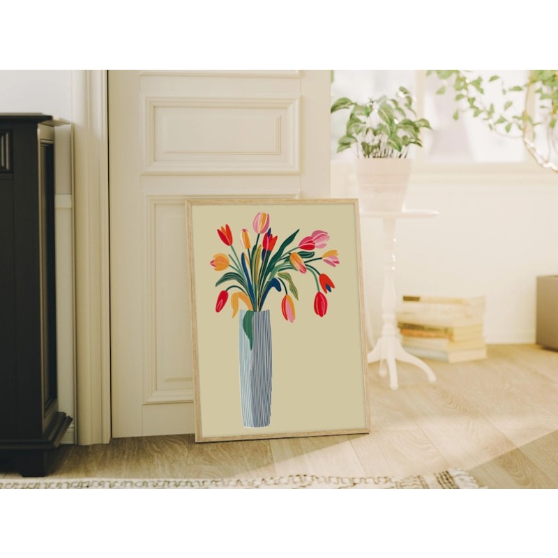 2 Stück Tulpenblumen-Leinwand- – Florist Supply Vases Bewertung und Preis