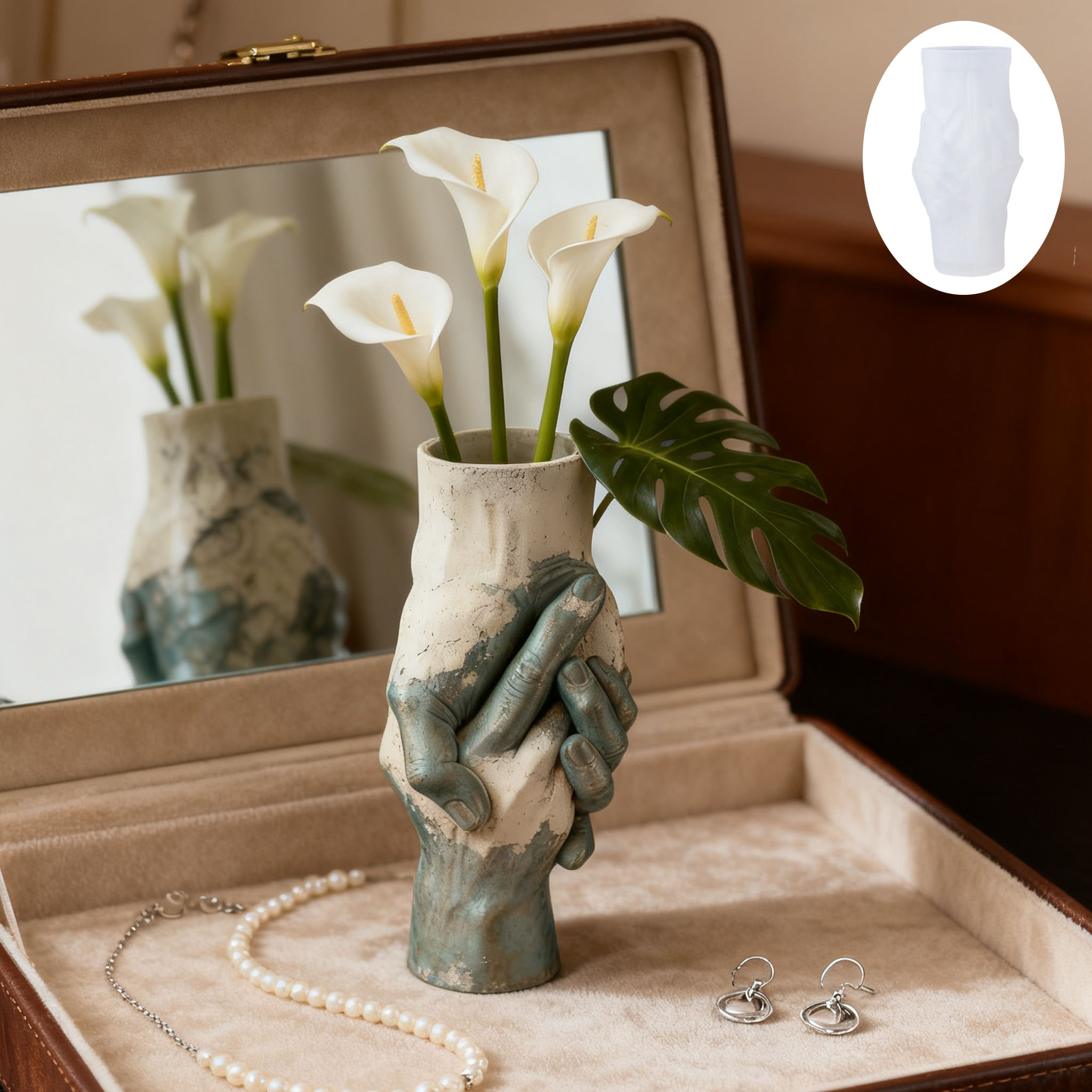 Künstlerische Hand-in-Hand-Vas – Florist Supply Vases Bewertung und Preis