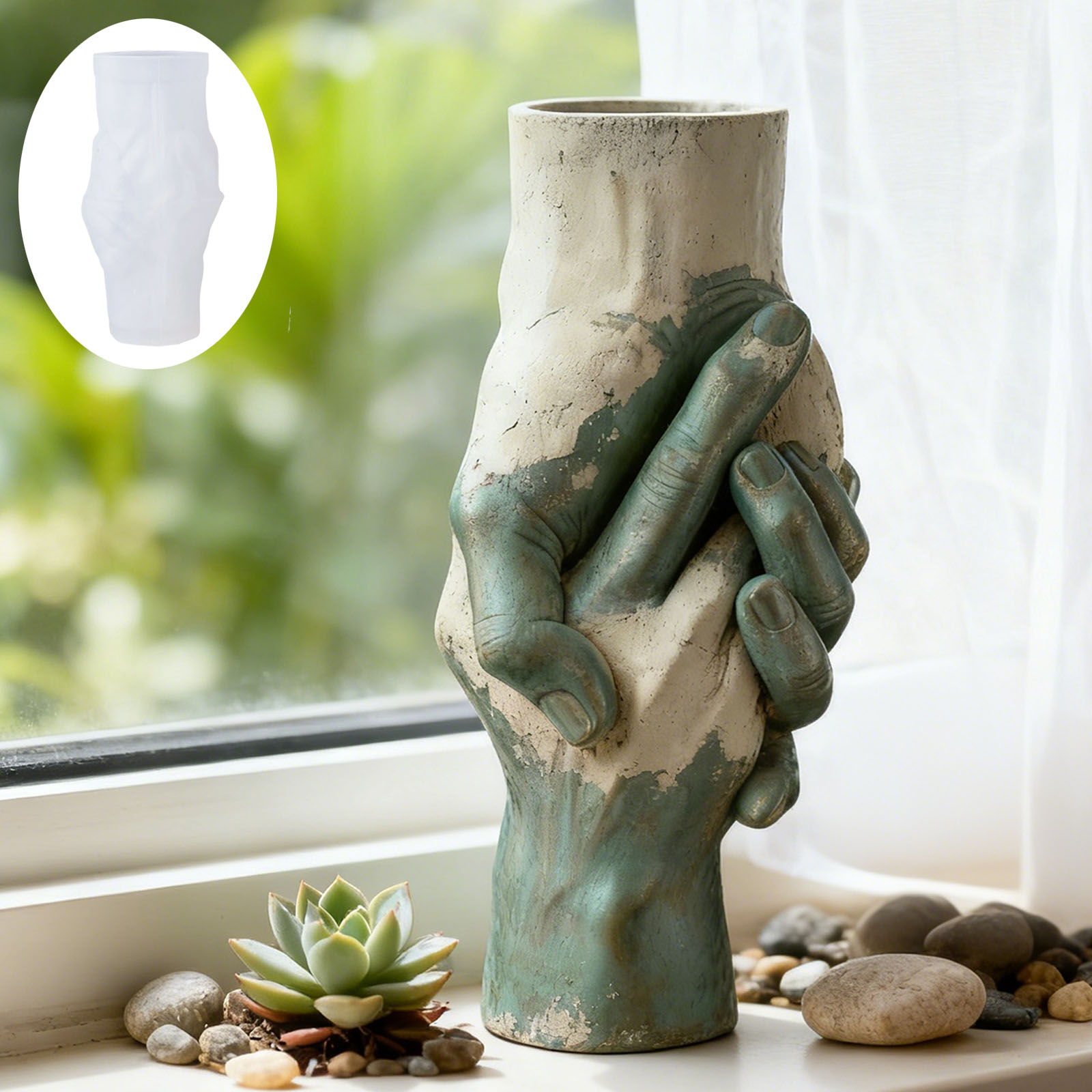 Künstlerische Hand-in-Hand-Vas – Florist Supply Vases Bewertung und Preis